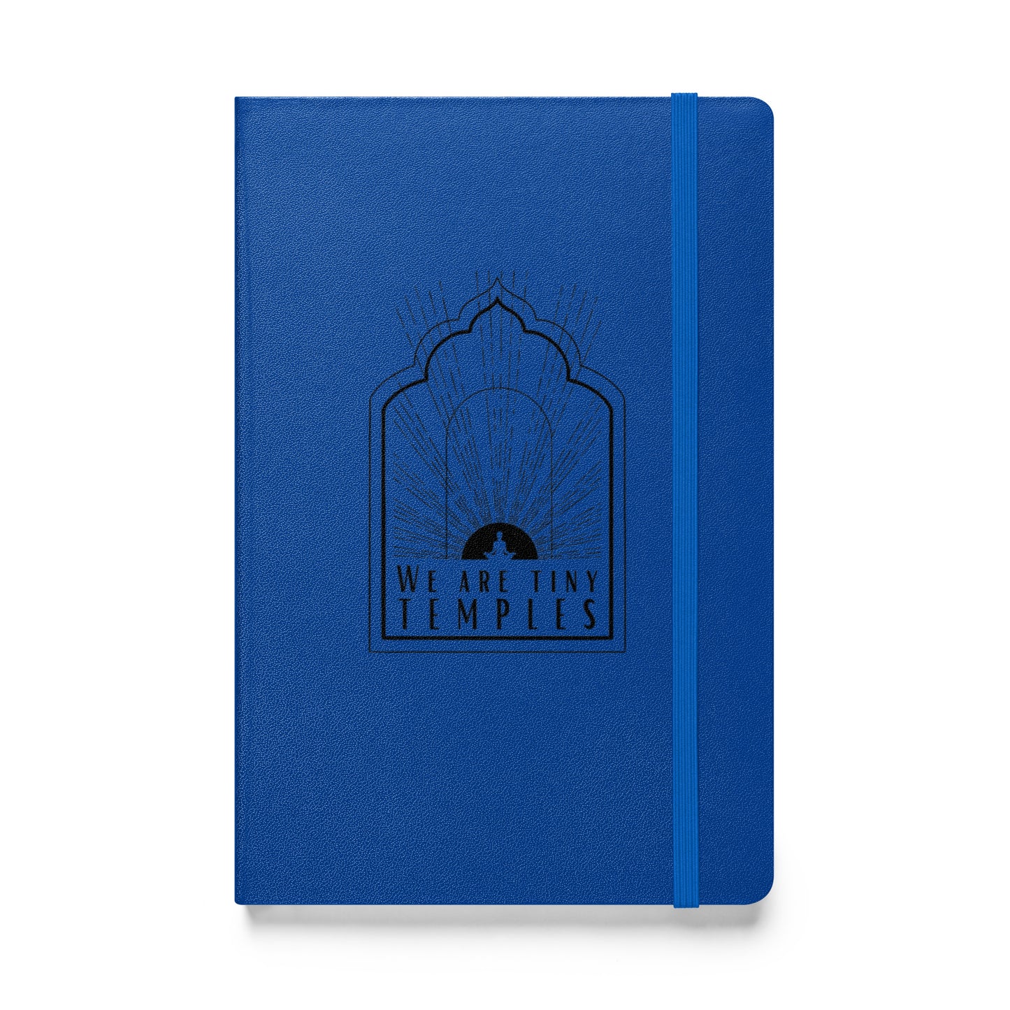Hardcover Bound Notebook: We are Tiny Temples (black print)