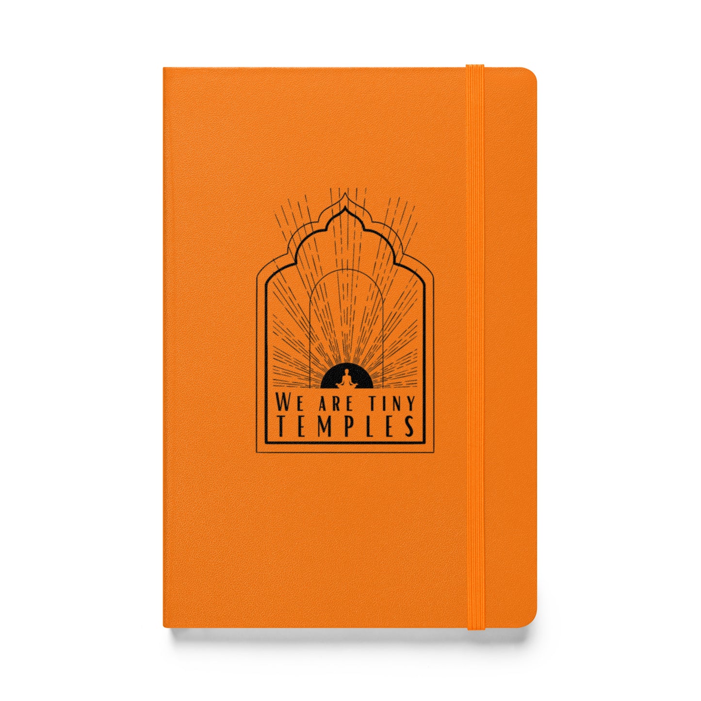 Hardcover Bound Notebook: We are Tiny Temples (black print)