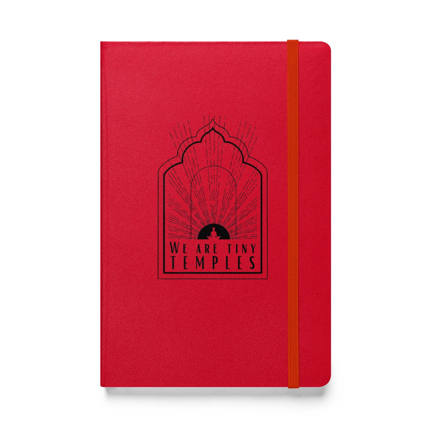 Hardcover Bound Notebook: We are Tiny Temples (black print)