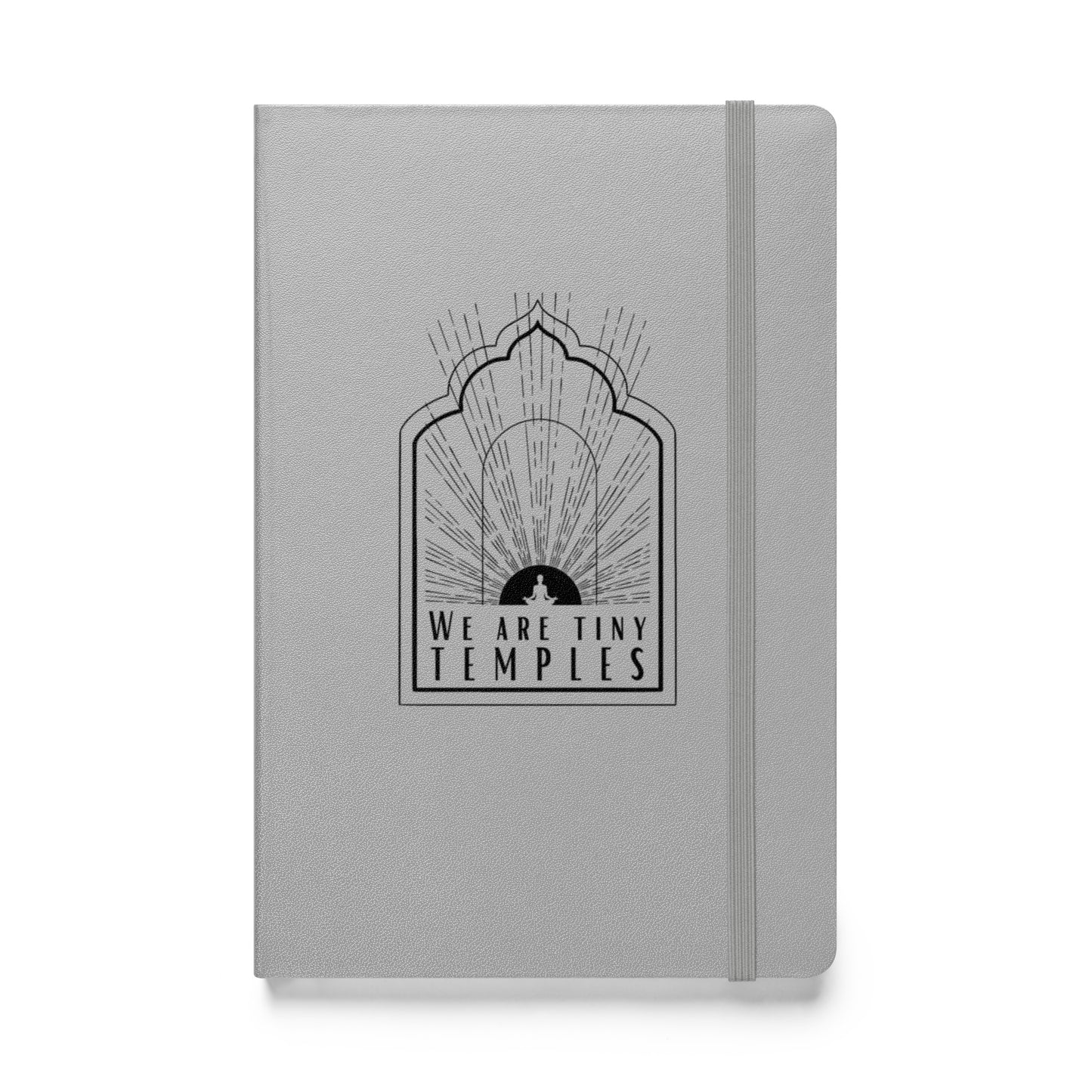 Hardcover Bound Notebook: We are Tiny Temples (black print)