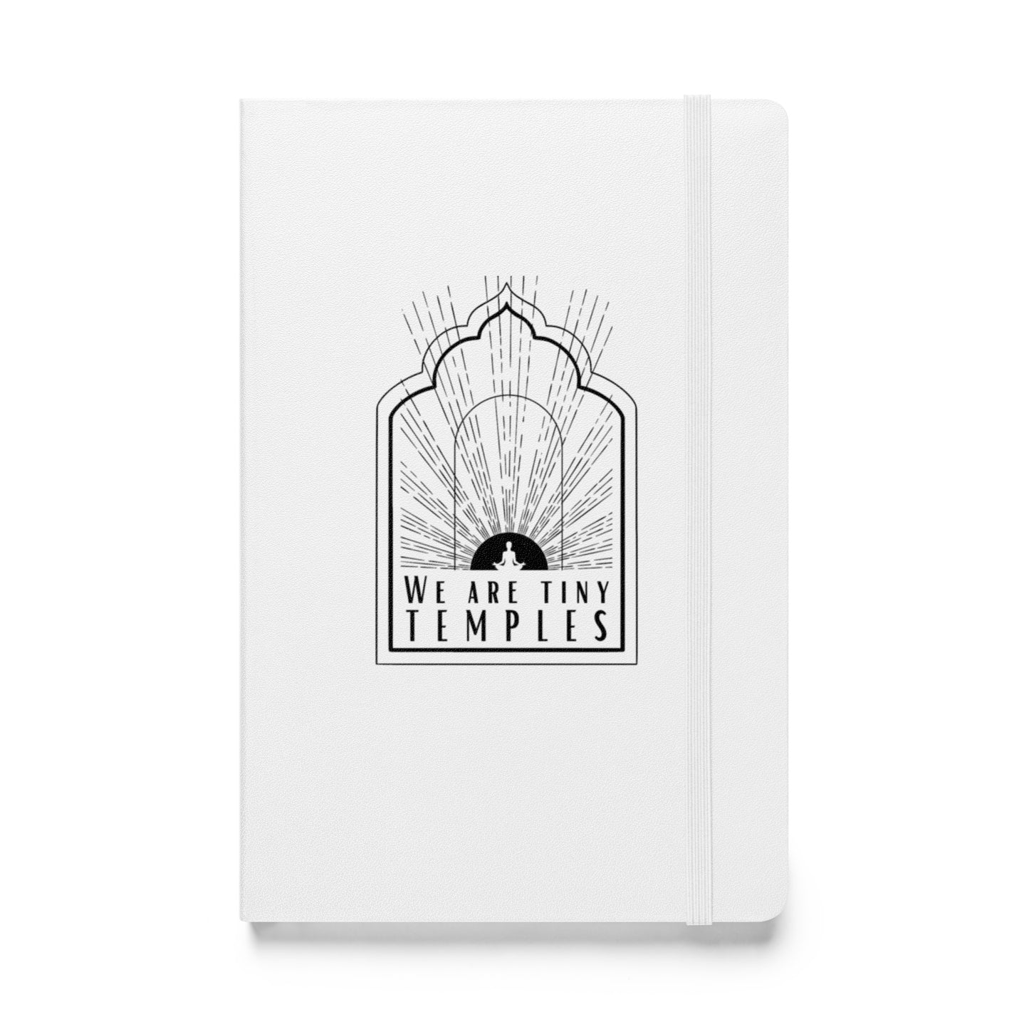 Hardcover Bound Notebook: We are Tiny Temples (black print)