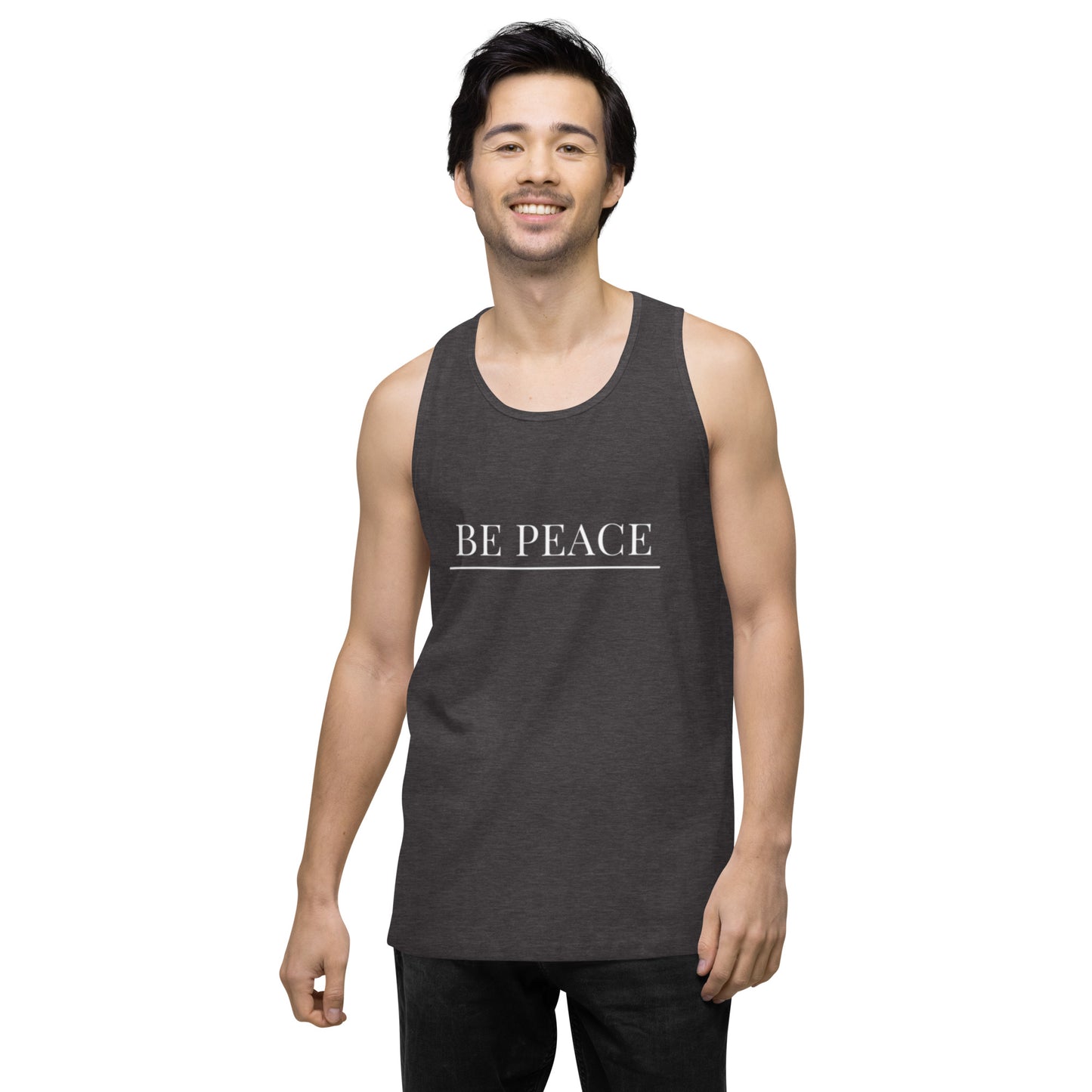 Men’s Premium Tank Top: Be Peace