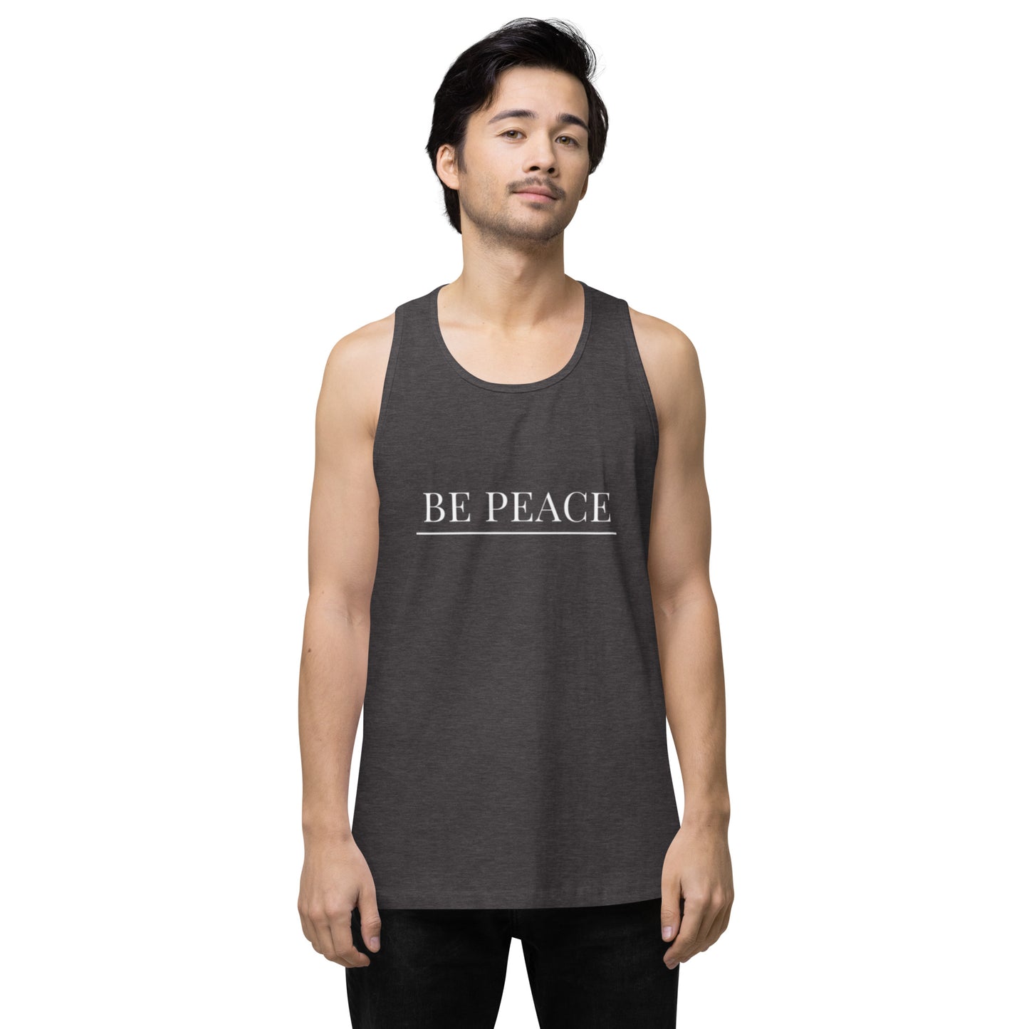 Men’s Premium Tank Top: Be Peace