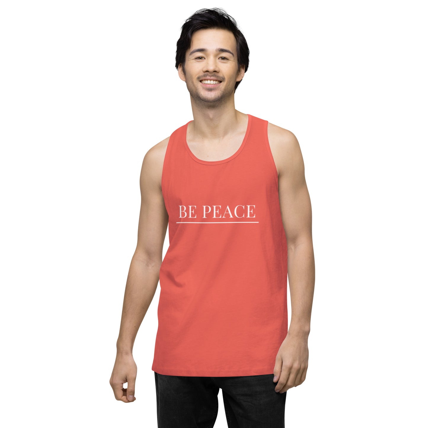 Men’s Premium Tank Top: Be Peace