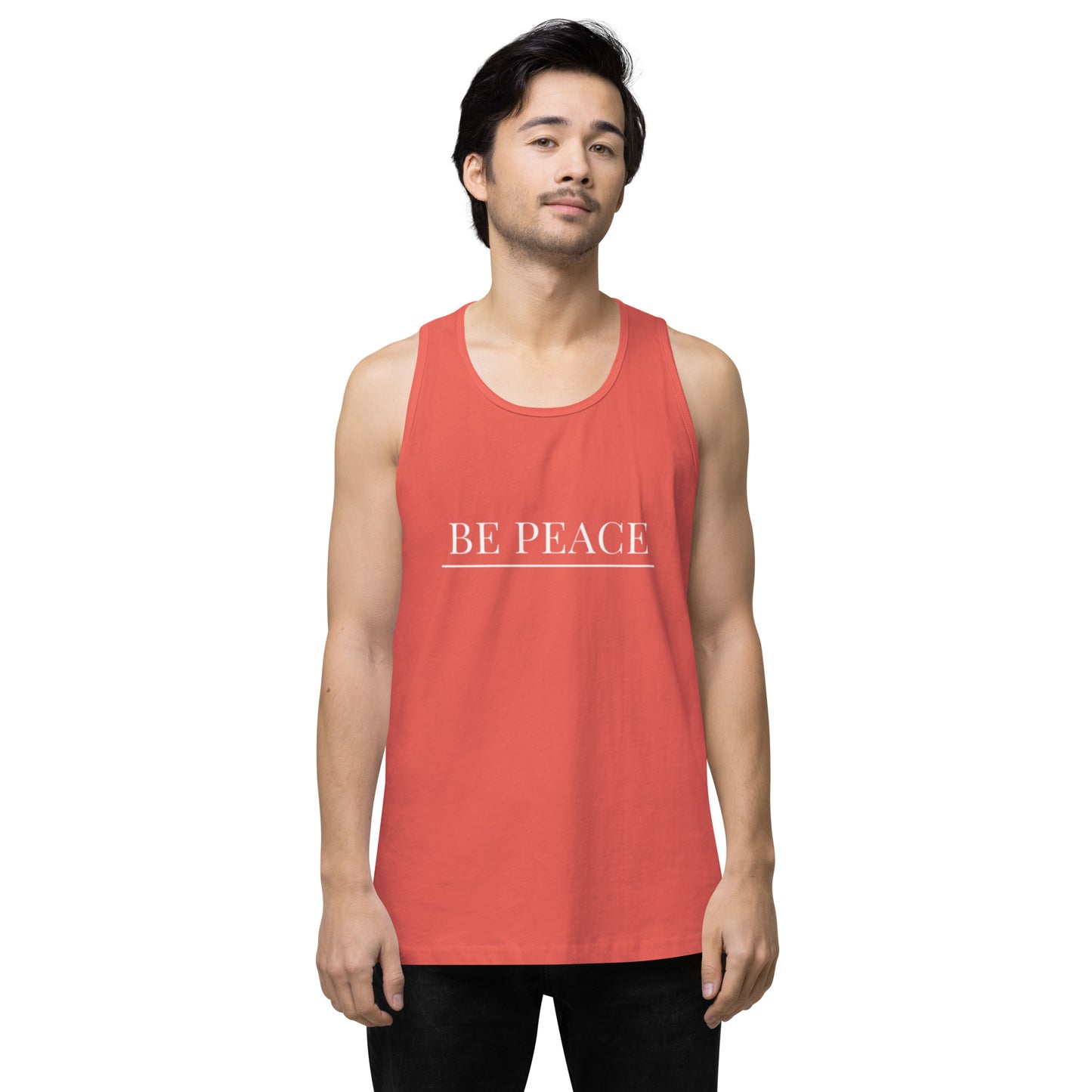 Men’s Premium Tank Top: Be Peace