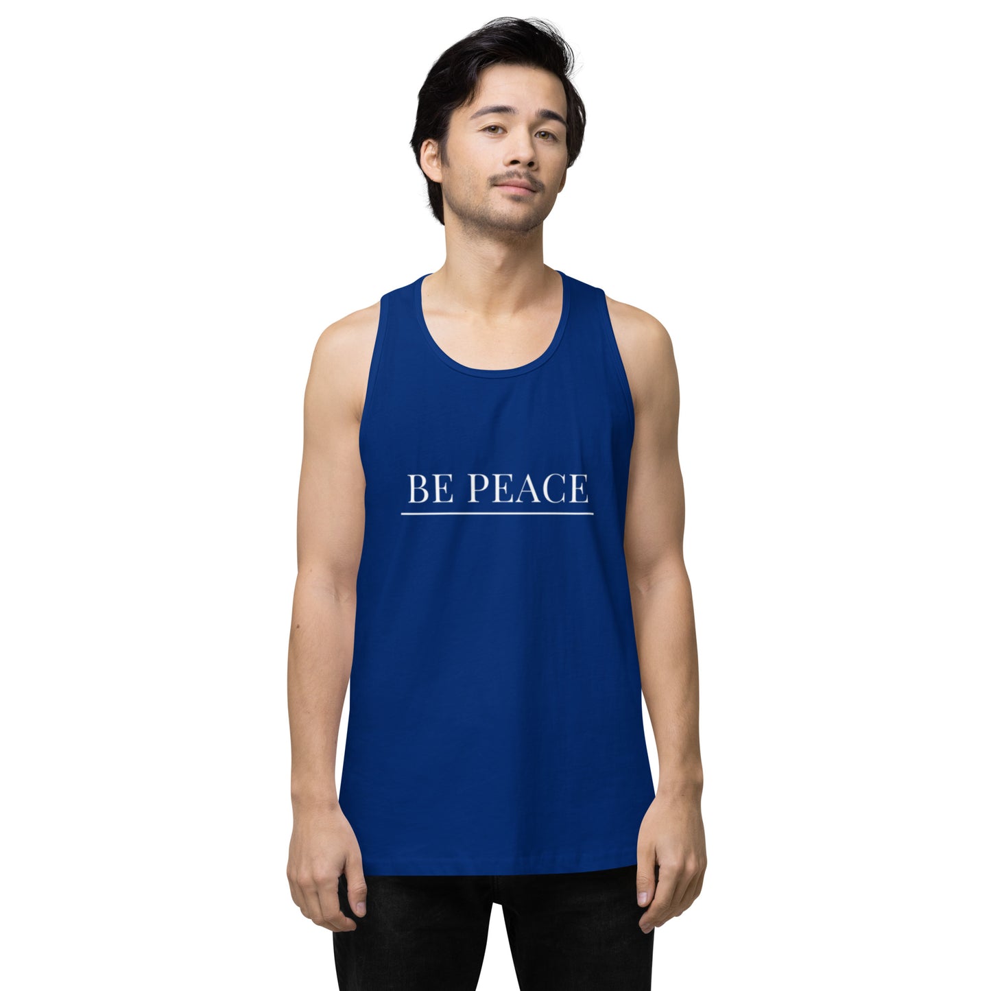 Men’s Premium Tank Top: Be Peace