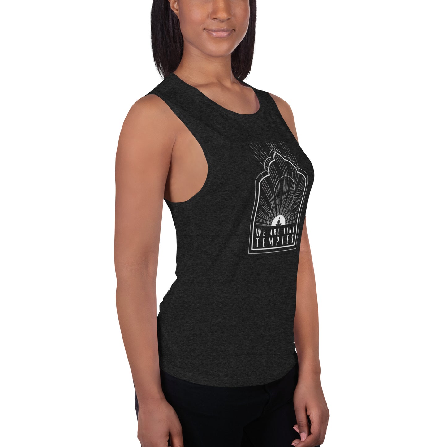 Ladies’ Muscle Tank: We are Tiny Temples
