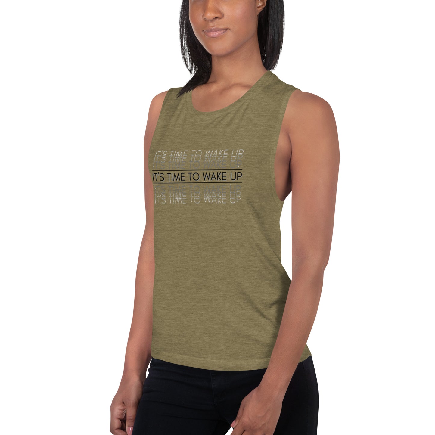 Ladies’ Muscle Tank: Its Time To Wake Up