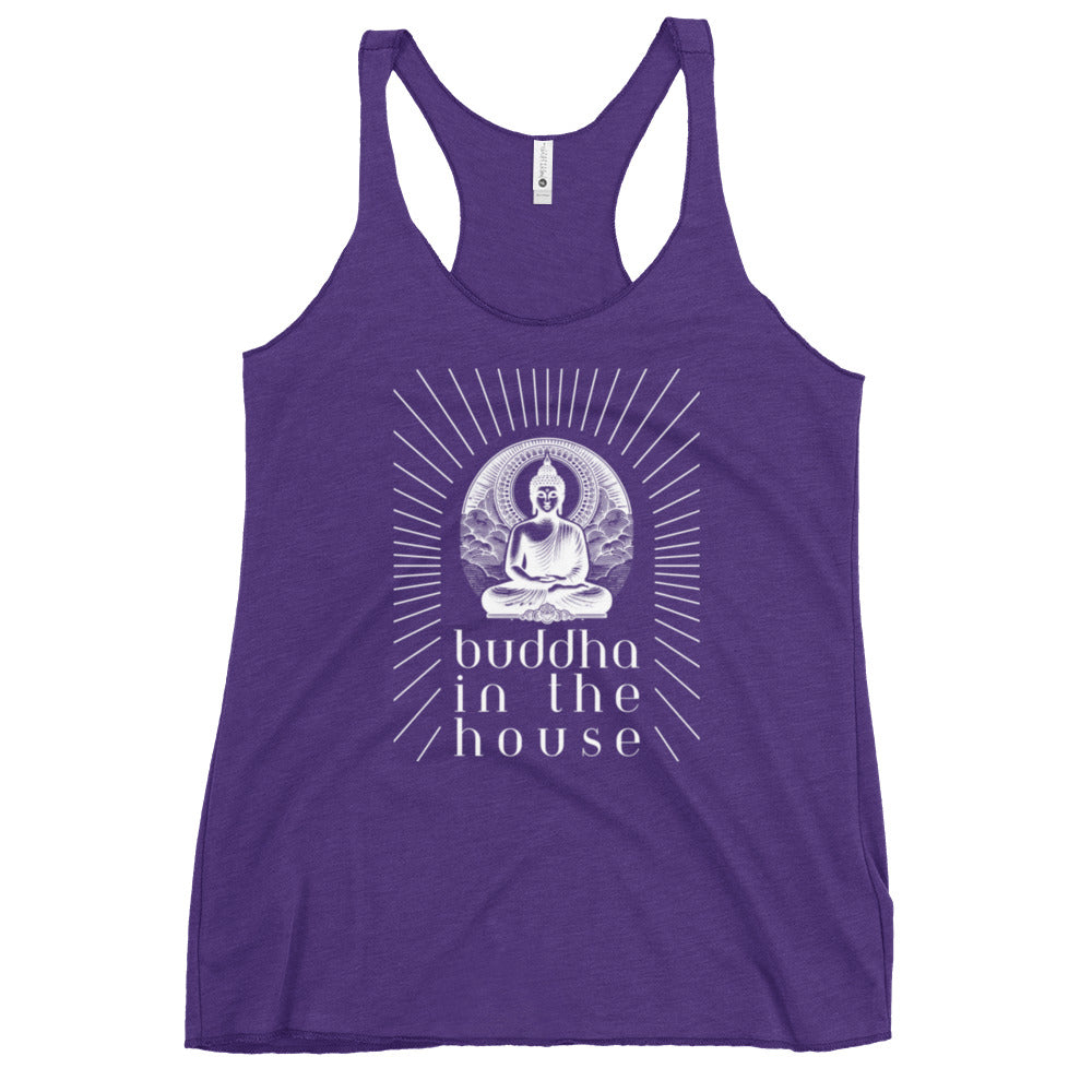 Women's Racerback Tank: Buddha in the House
