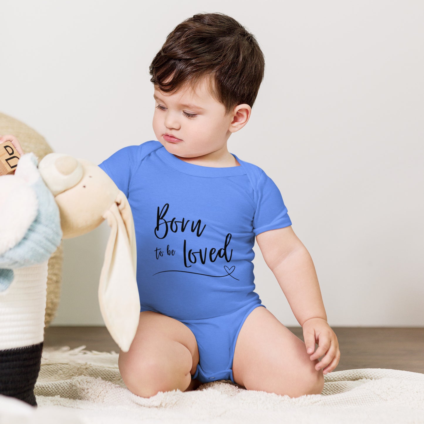 Baby Short Sleeve One Piece: Born to Be Loved