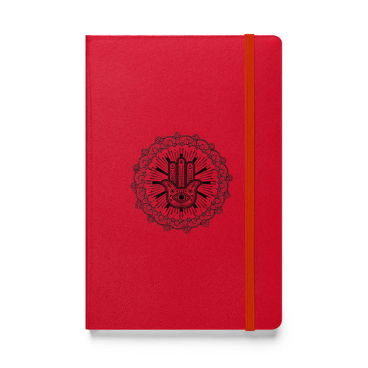 Hardcover Bound Notebook: Hand of Fatima Mandala