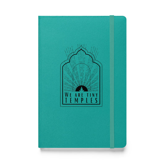 Hardcover Bound Notebook: We are Tiny Temples (black print)