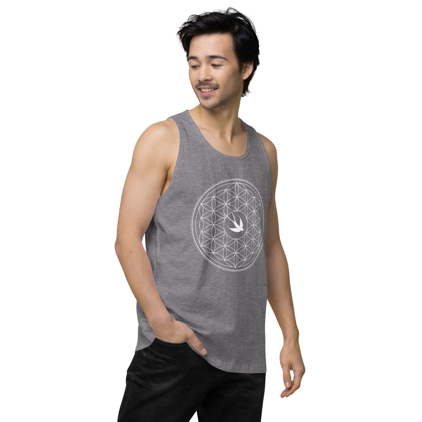 Men’s Premium Tank Top: Freedom Mandala