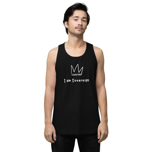 Men’s Premium Tank Top: I Am Sovereign