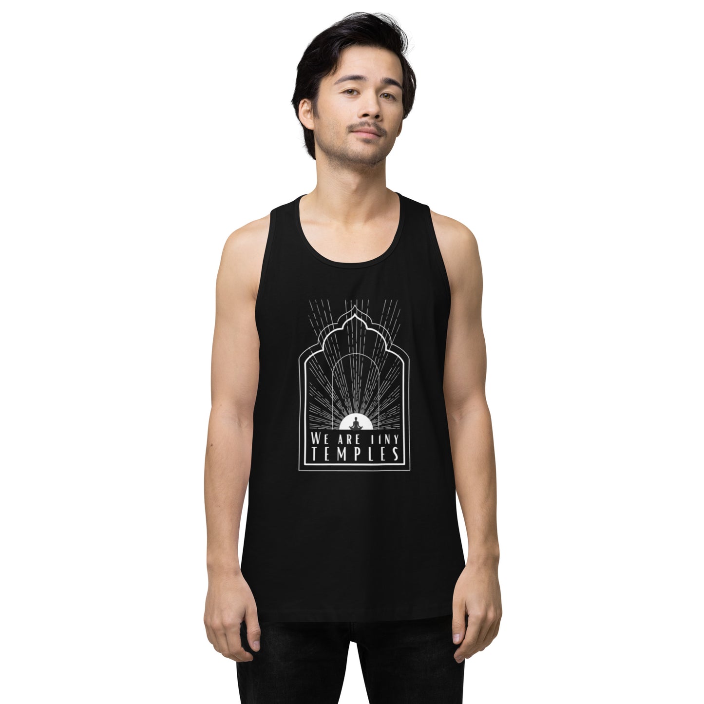 Men’s Premium Tank Top: We Are Tiny Temples