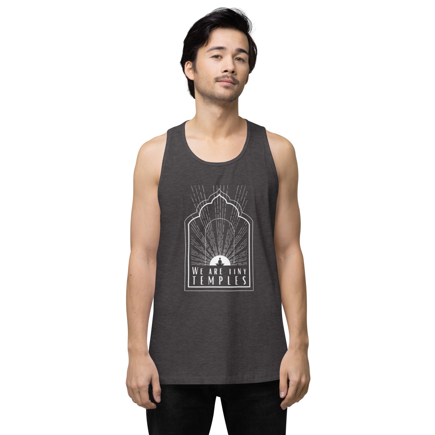 Men’s Premium Tank Top: We Are Tiny Temples