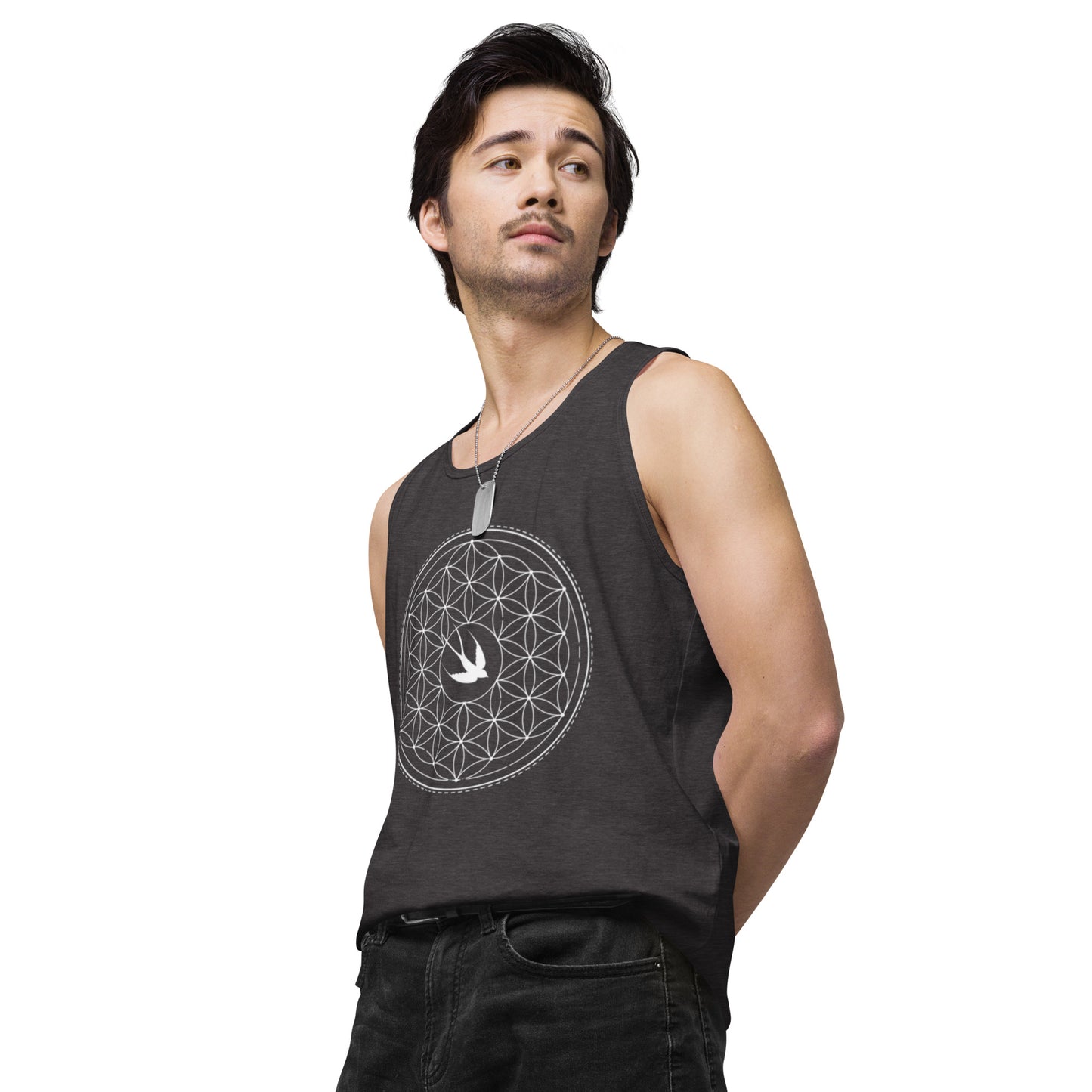 Men’s Premium Tank Top: Freedom Mandala