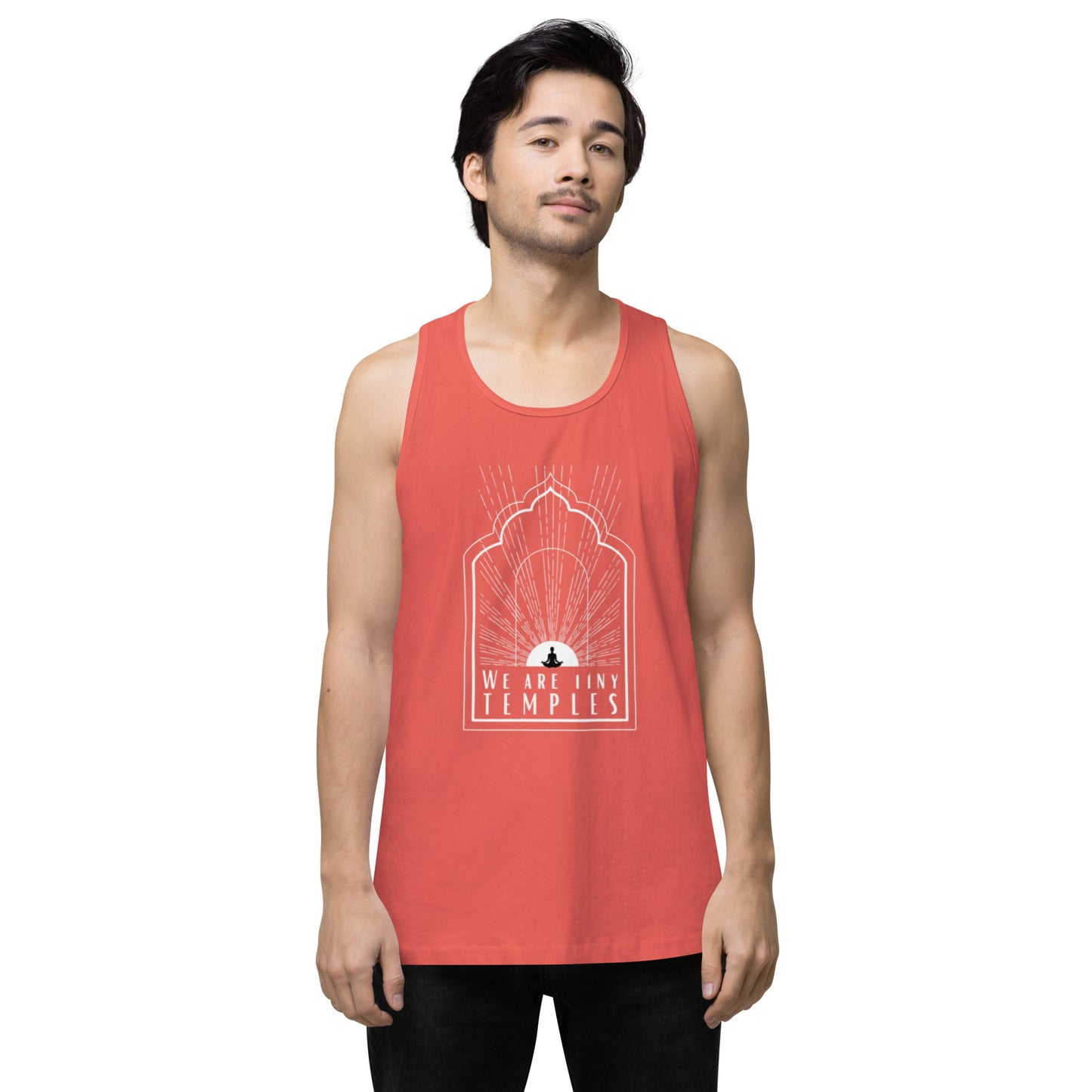 Men’s Premium Tank Top: We Are Tiny Temples