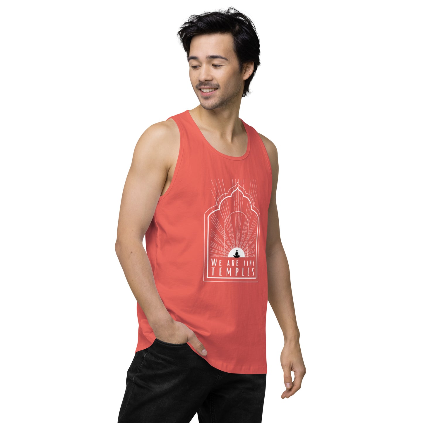 Men’s Premium Tank Top: We Are Tiny Temples