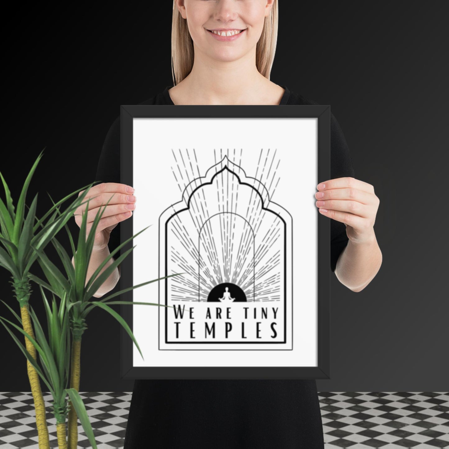 Framed Photo Paper Poster: 'We are Tiny Temples'