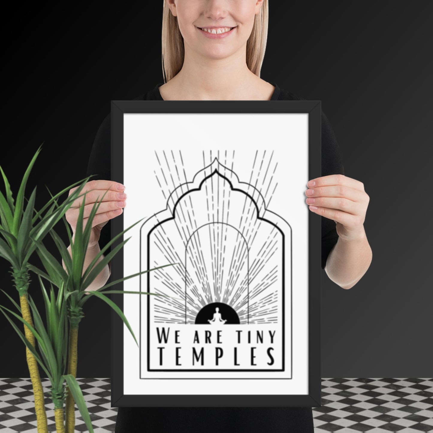 Framed Photo Paper Poster: 'We are Tiny Temples'