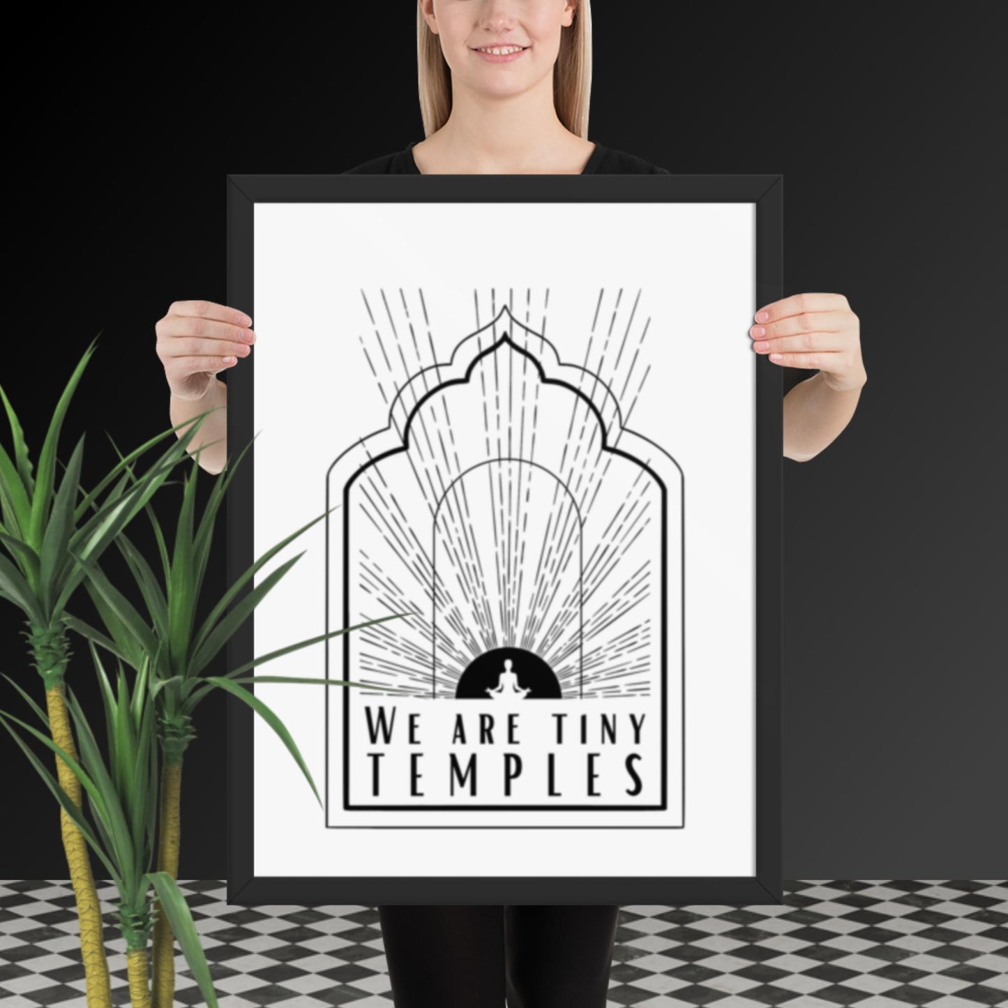 Framed Photo Paper Poster: 'We are Tiny Temples'