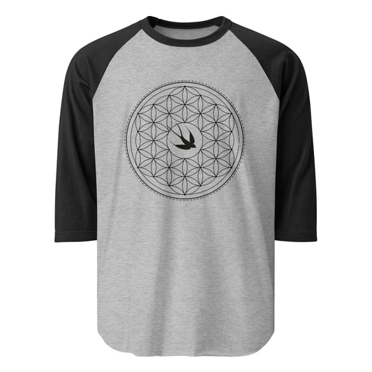 3/4 Sleeve Raglan Shirt: Freedom Mandala