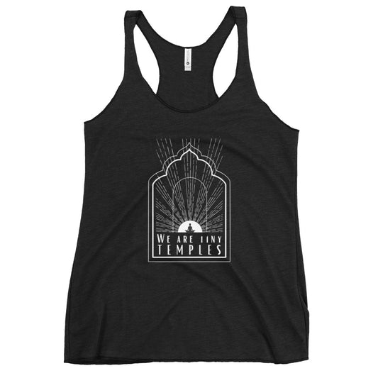 Women's Racerback Tank: We are Tiny Temples