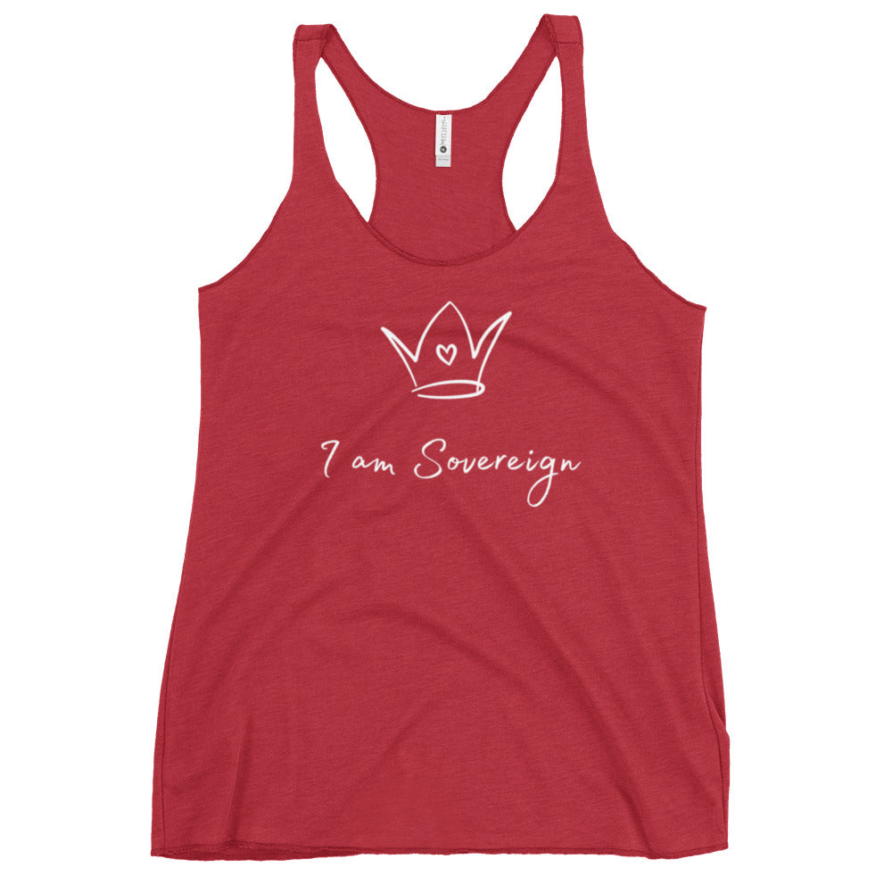 Women's Racerback Tank: I Am Sovereign