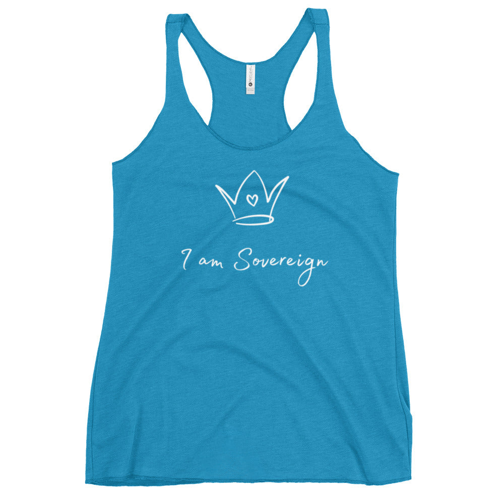 Women's Racerback Tank: I Am Sovereign